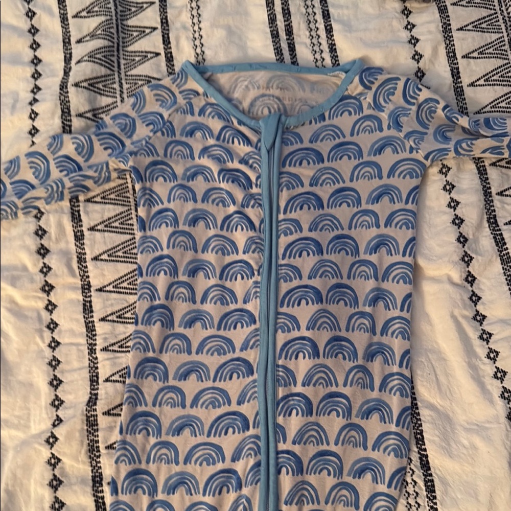 Little Sleepies Blue Rainbow Rashguard